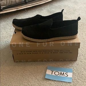 Toms Black Suede espadrilles
